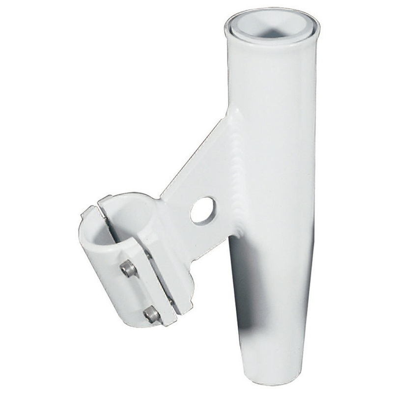 Lee’s Clamp-On Rod Holder – White Aluminum – Vertical Mount – Fits 1.900″ O.D. Pipe [RA5004WH]