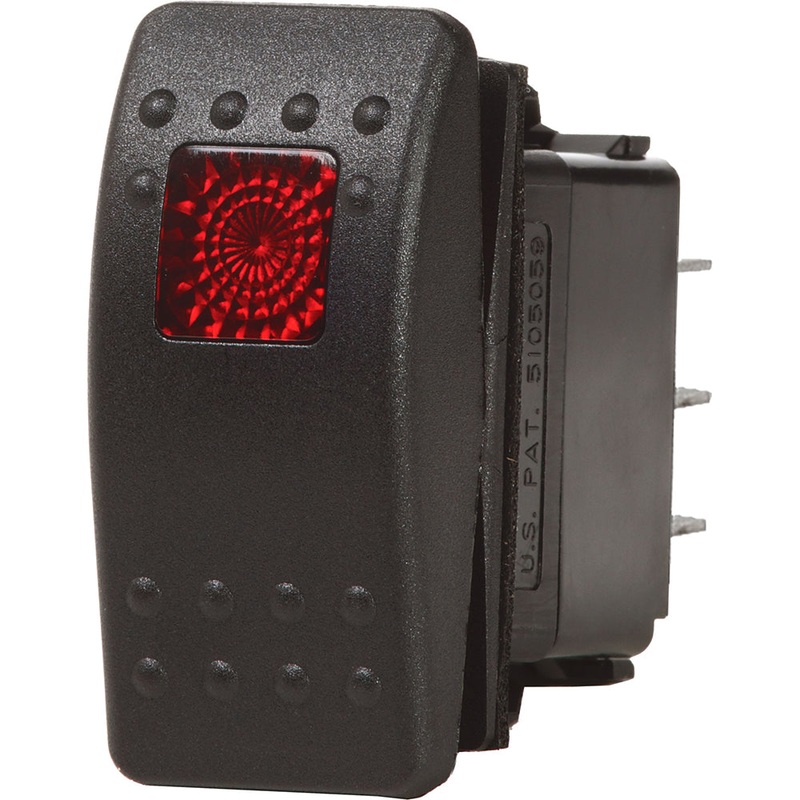 Blue Sea 7937 Contura II Switch DPDT Black – (ON)-OFF-ON [7937]