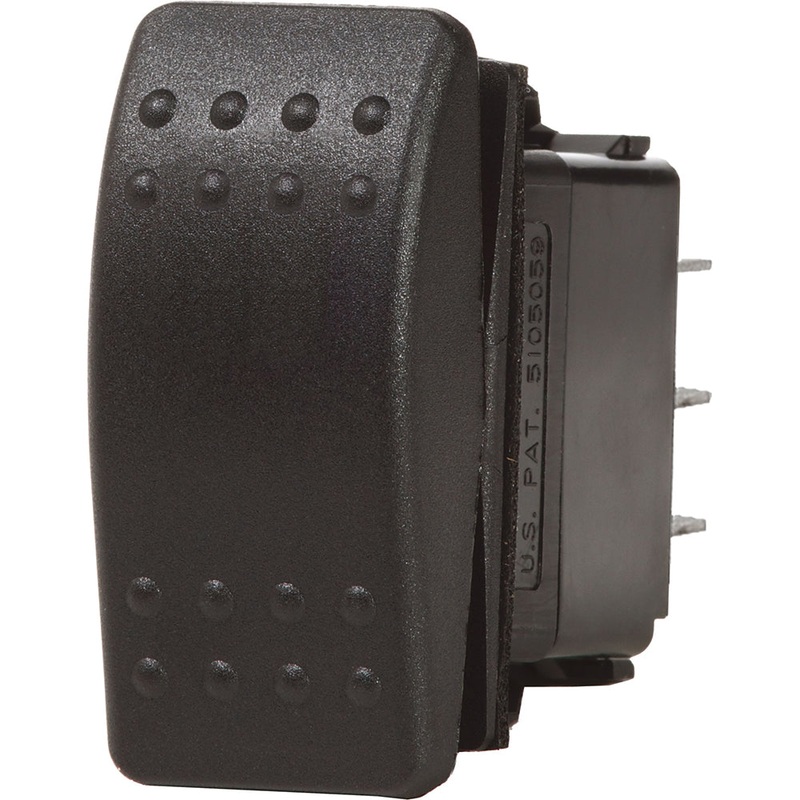 Blue Sea 7938 Contura II Switch DPDT Black – (ON)-OFF-(ON) [7938]