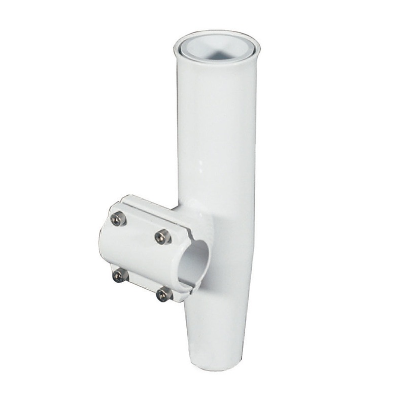 Lee’s Clamp-On Rod Holder – White Aluminum – Horizontal Mount – Fits 1.900″ O.D. Pipe [RA5204WH]