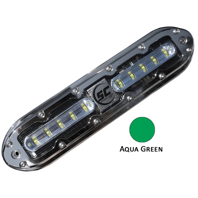 Shadow-Caster SCM-10 LED Underwater Light w/20′ Cable – 316 SS Housing – Aqua Green [SCM-10-AG-20]