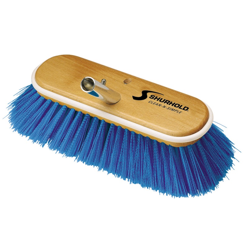 Shurhold 10″ Extra-Soft Deck Brush – Blue Nylon Bristles [975]