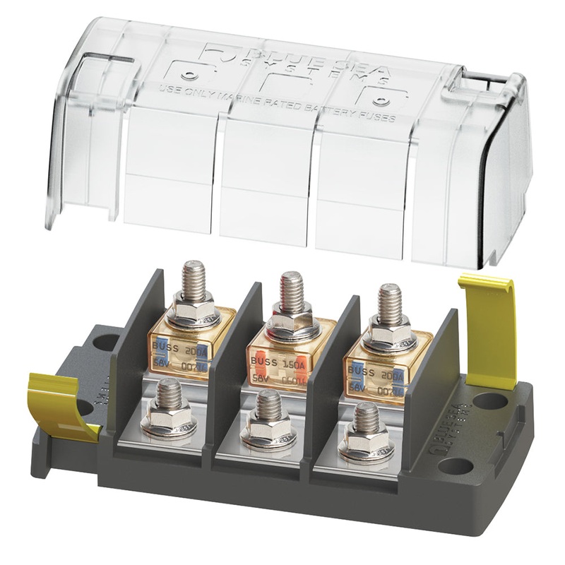 Blue Sea 5194 MRBF Surface Mount 3 Circuit Fuse Block – Independent Source [5194]