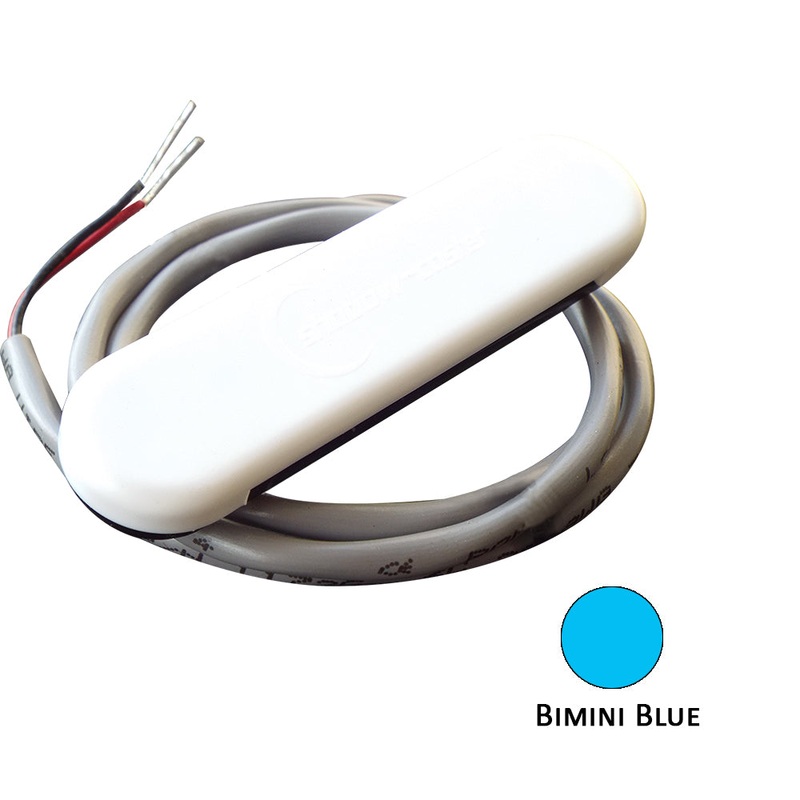 Shadow-Caster Courtesy Light w/2′ Lead Wire – White ABS Cover – Bimini Blue – 4-Pack [SCM-CL-BB-4PACK]