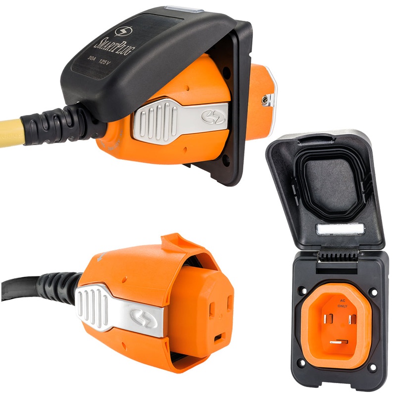 SmartPlug 30 AMP Inlet  Female Cord Connector Combo – Black [B30ASSYPB]