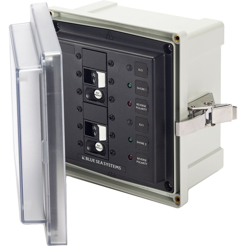Blue Sea 3117 – SMS Panel Enclosure w/2 ELCI (30A) – 120V AC [3117]