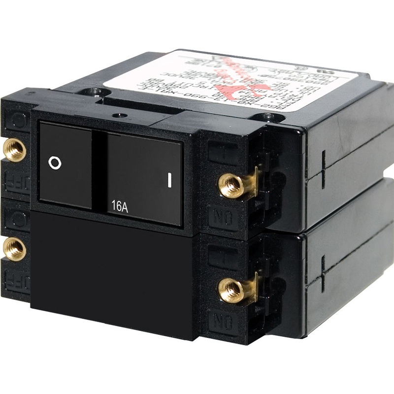 Blue Sea 7412 A-Series Flat Rocker Circuit Breaker – Double Pole – 16A [7412]