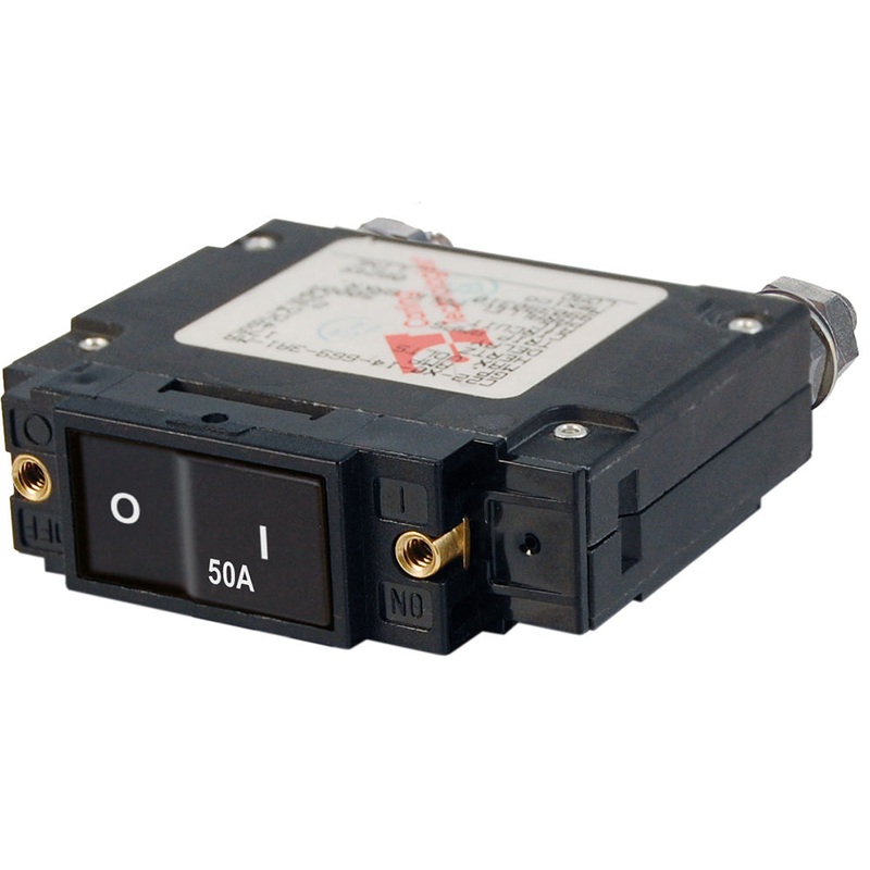 Blue Sea 7546 C-Series Flat Rocker Circuit Breaker – Single Pole – 50A [7546]