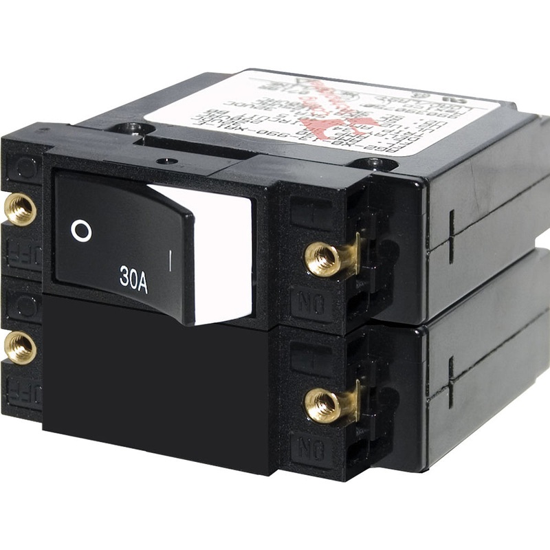 Blue Sea 7574 A-Series Raised Rocker Circuit Breaker – Double Pole – 30A [7574]