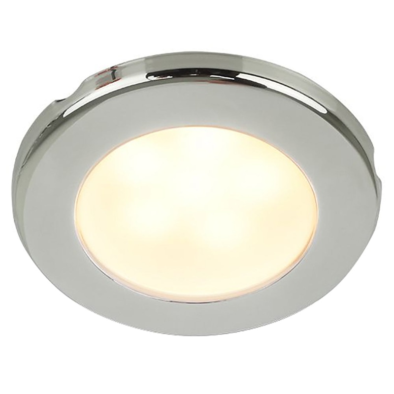 Hella Marine EuroLED 75 3″ Round Screw Mount Down Light – Warm White LED – Stainless Steel Rim – 12V [958109021]