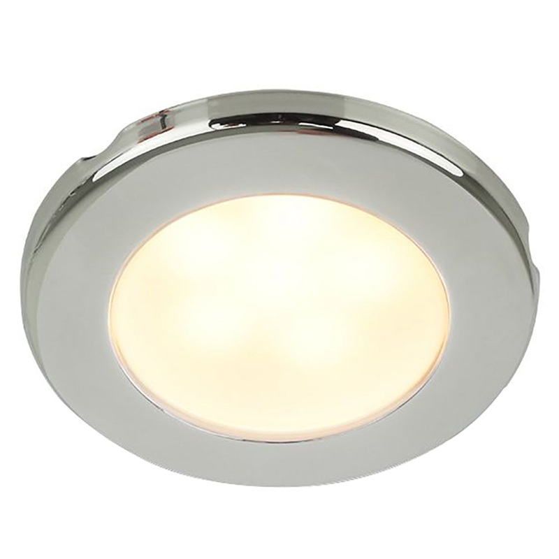 Hella Marine EuroLED 75 3″ Round Screw Mount Down Light – Warm White LED – Stainless Steel Rim – 24V [958109121]