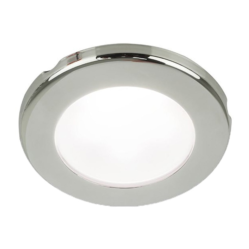 Hella Marine EuroLED 75 3″ Round Screw Mount Down Light – White LED – Stainless Steel Rim – 24V [958110121]
