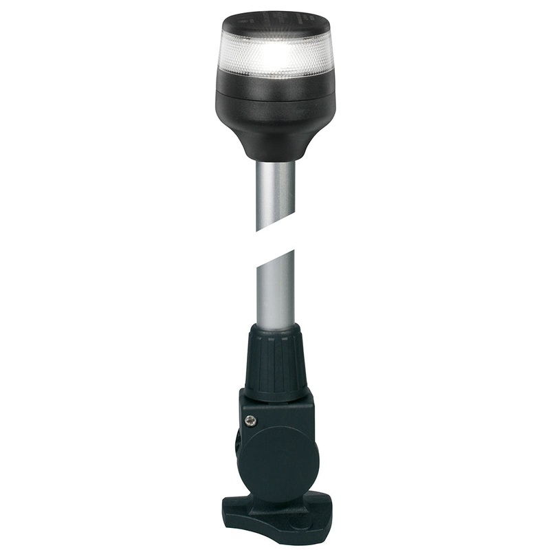 Hella Marine NaviLED 360 Compact All Round Lamp – 2nm – 12″ Fold Down Base – Black [980960301]