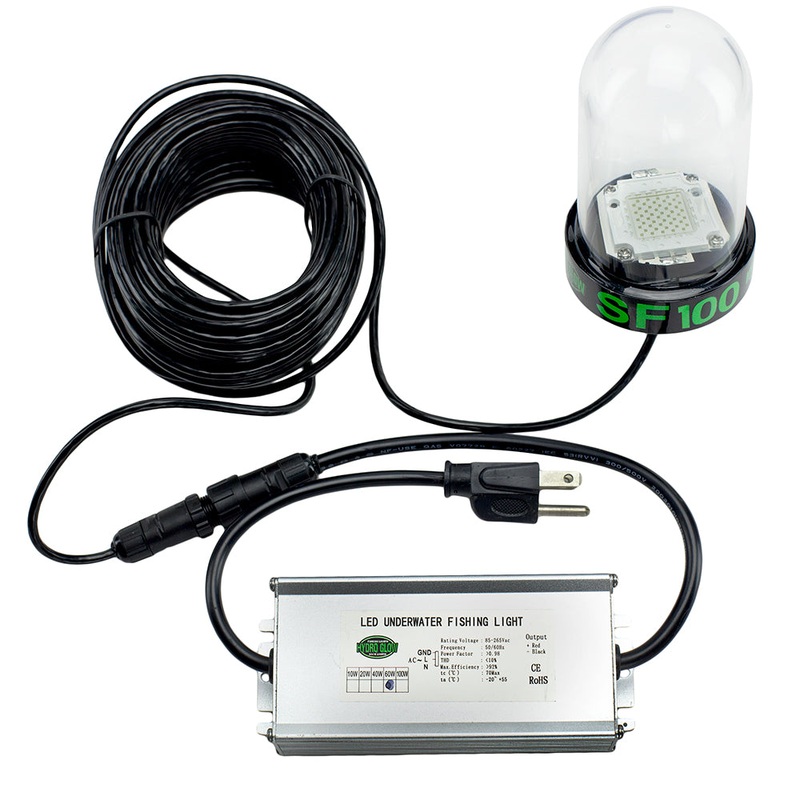Hydro Glow SF100G 100W/120VVAC Underwater Dock Light – Green Anchored To Bottom [SF100G]