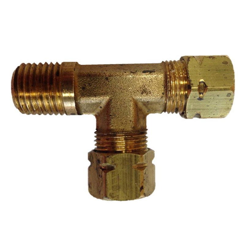 Uflex Male Run T-Fitting – 3/8″ x 3/8″ Tube x 1/4″ NPT [171CA-6-4]
