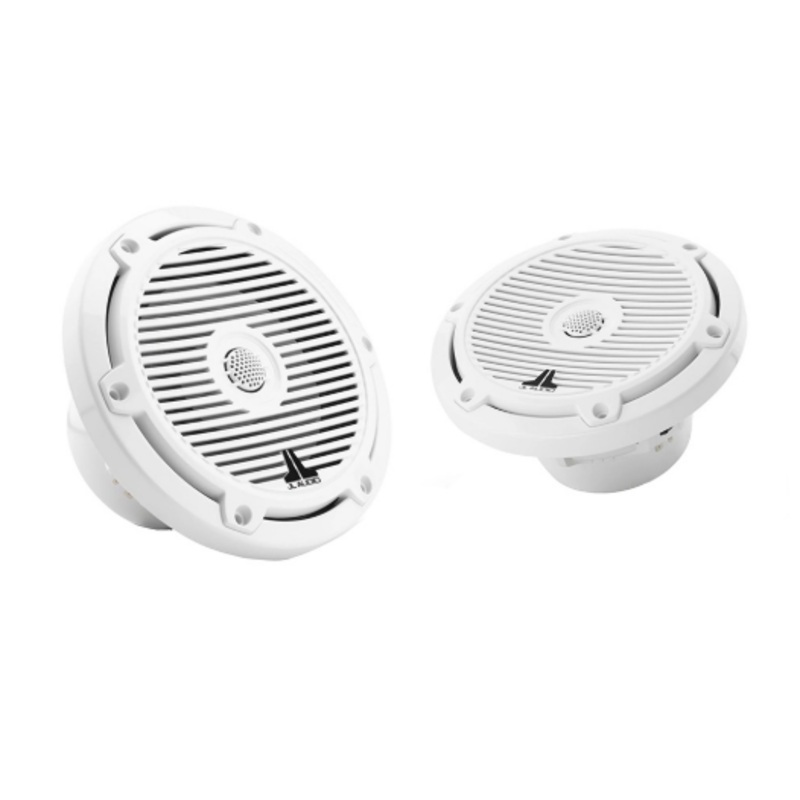 JL Audio M3 Series 6.5″ Marine Coaxial Speakers w/Gloss White Classic Grilles – M3-650X-C-Gw