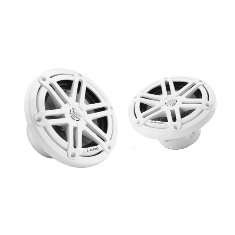JL Audio M3 Series 6.5″ Marine Coaxial Speakers w/Gloss White Sport Grilles – M3-650X-S-Gw