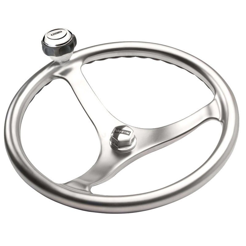 Edson Satin Finish Stainless Steel ComfortGrip 13″ PowerWheel w/Knob  Nut [1710WB-13WB-KIT]