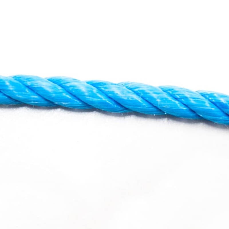 Polypropylene Twisted Film Rope (per coil or per metre – please select) 6mm Blue No of Metres