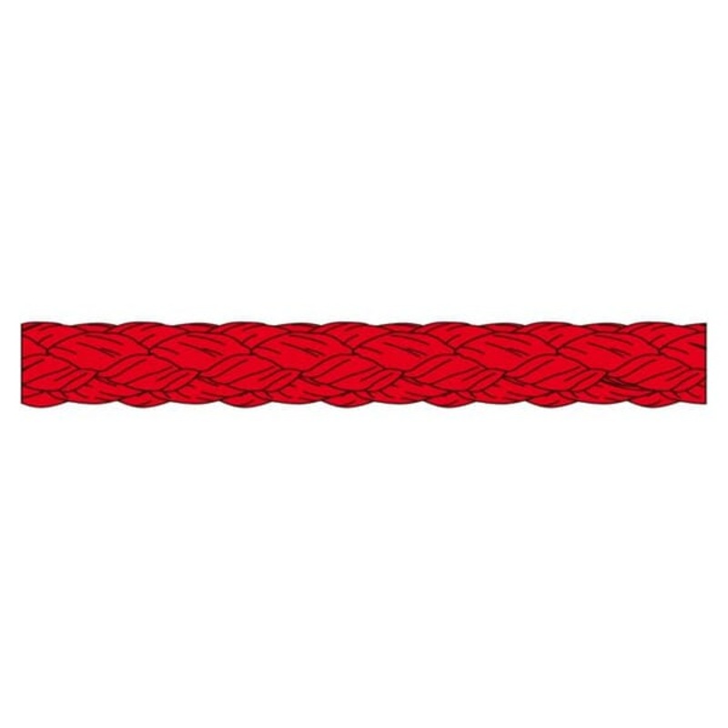 Rope Braid Polypropylene Slipstream per metre 5mm Red