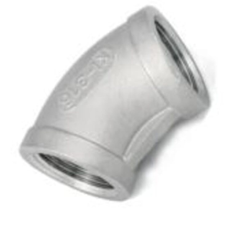 Stainless Steel Elbow BSP 45 Degree 316 150Lb (0074) 3/8″