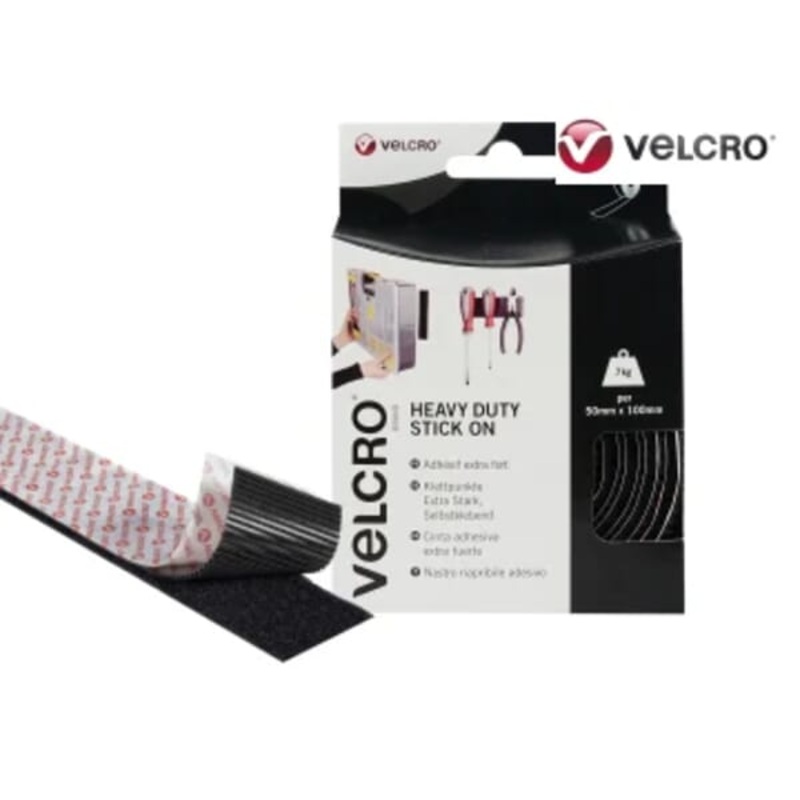 Velcro Stick-On Tape H/Duty 50Mmx1Mtr