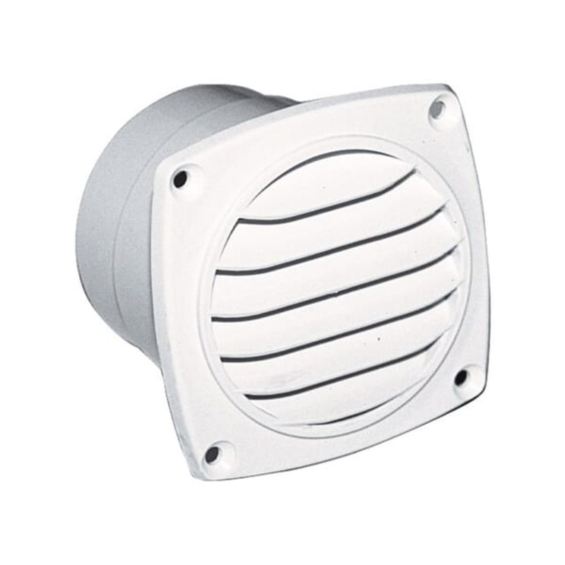 Vent Cover w/ Hose Connector – 92mm x 92mm (Black/White) 92x92mm Black