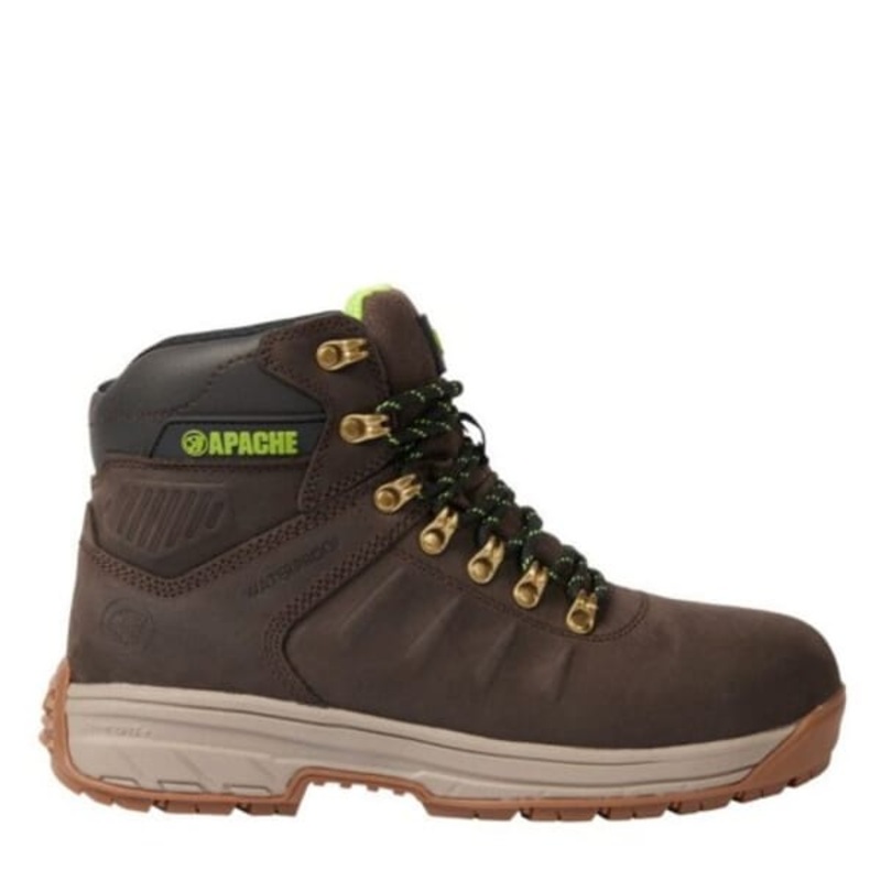 Apache Moosejaw Safety Boot Brown Leather 9 (43) Brown