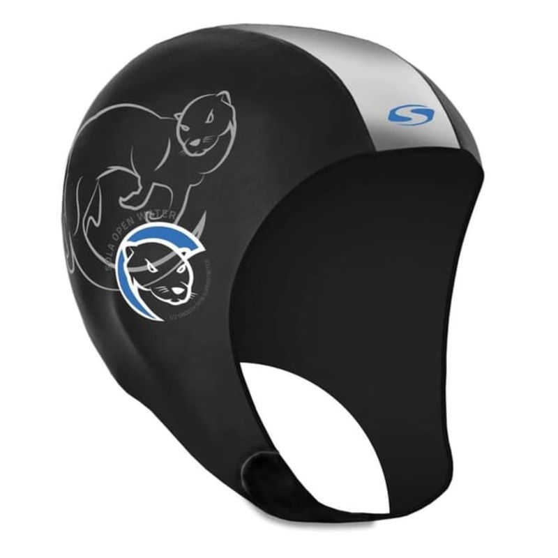 Sola Open Water Swim Cap 3mm L Black/Grey