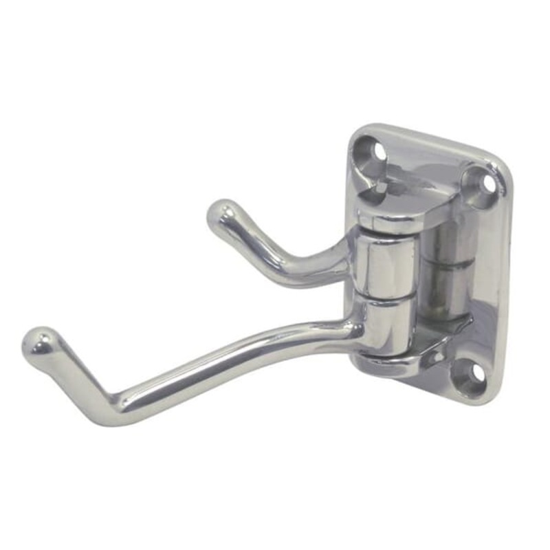 Foldable Double Coat Hook (Stainless Steel) 90mm