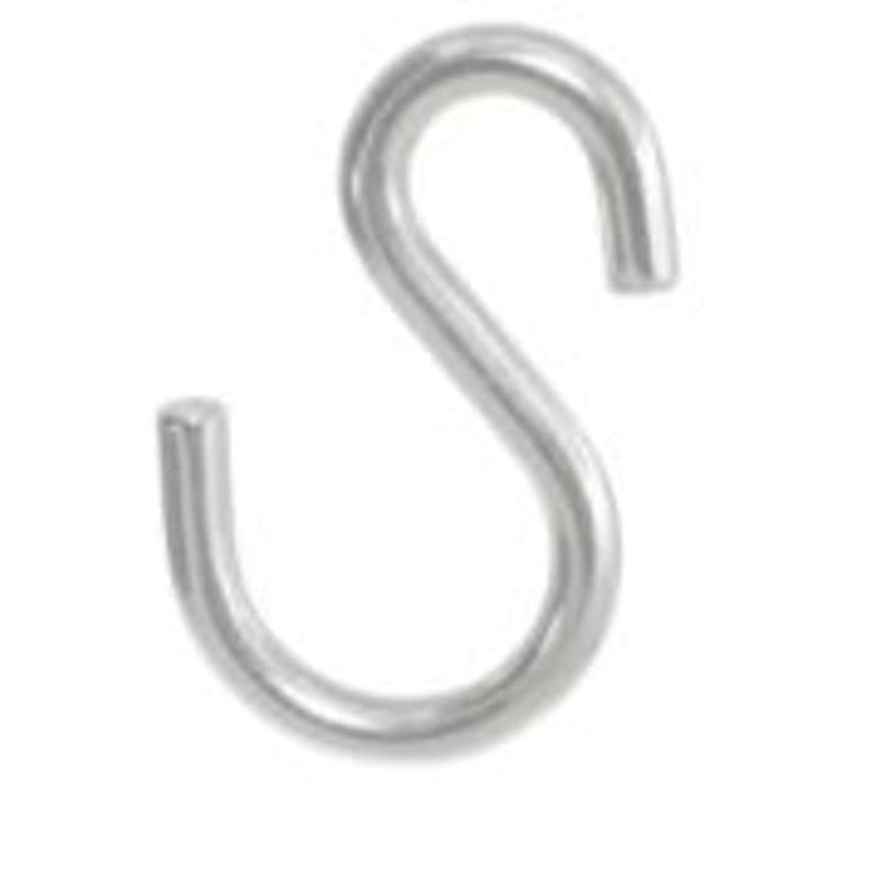 S-Hook Asymmetric (Stainless Steel) – Various Sizes 3mm