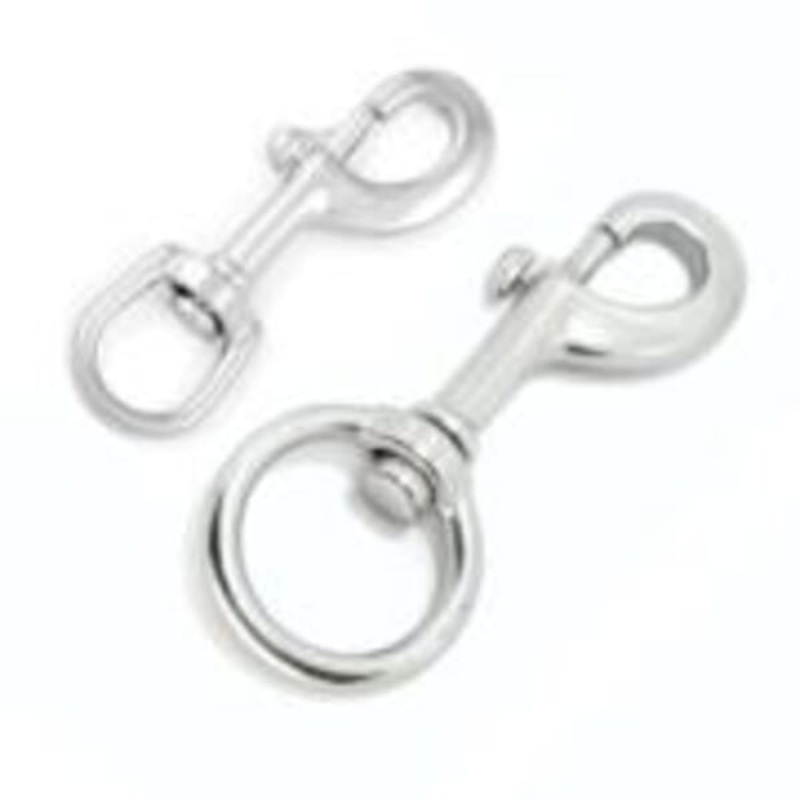 Spring Snap Hook w/ Swivel (Stainless Steel) 80mm