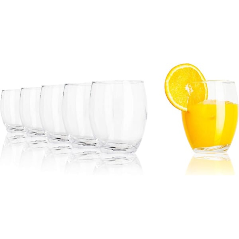 ALPINA DRINKING GLASSES – 350ML – SET OF 6 – DISHWASHER SAFE 350ml