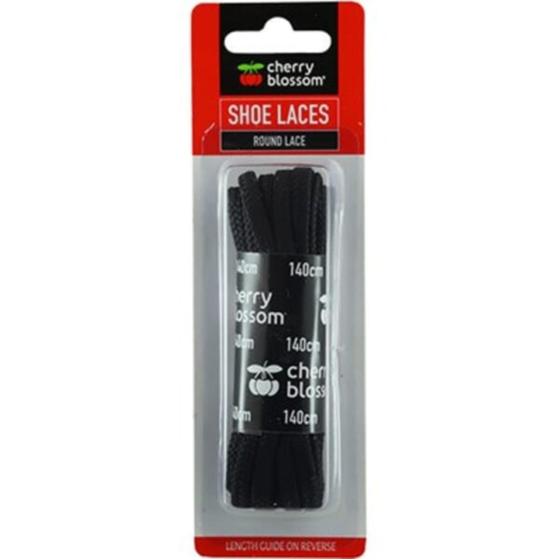 CHERRY BLOSSOM ROUND BLACK LACES Black 100cm