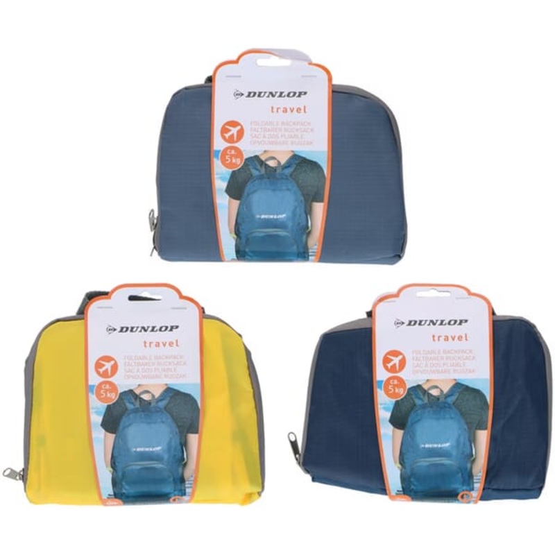 DUNLOP TRAVEL FOLDABLE BACKPACK Assorted 30 X 15 X 42 cm