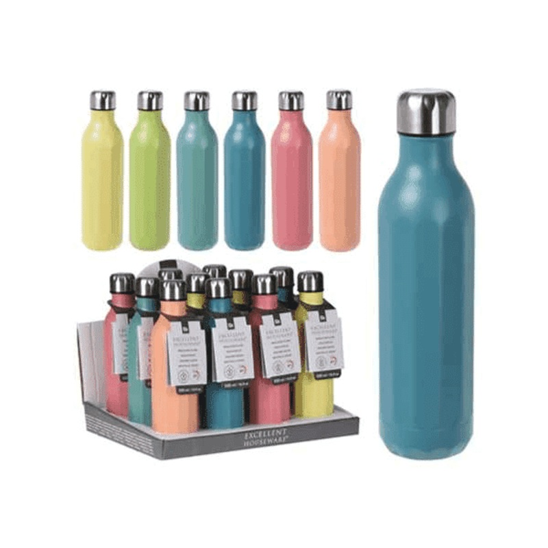 EXCELLENT HOUSEWARE INSULATED FLASK / BOTTLE – 500ML 500ml Assorted – random colour will be sent