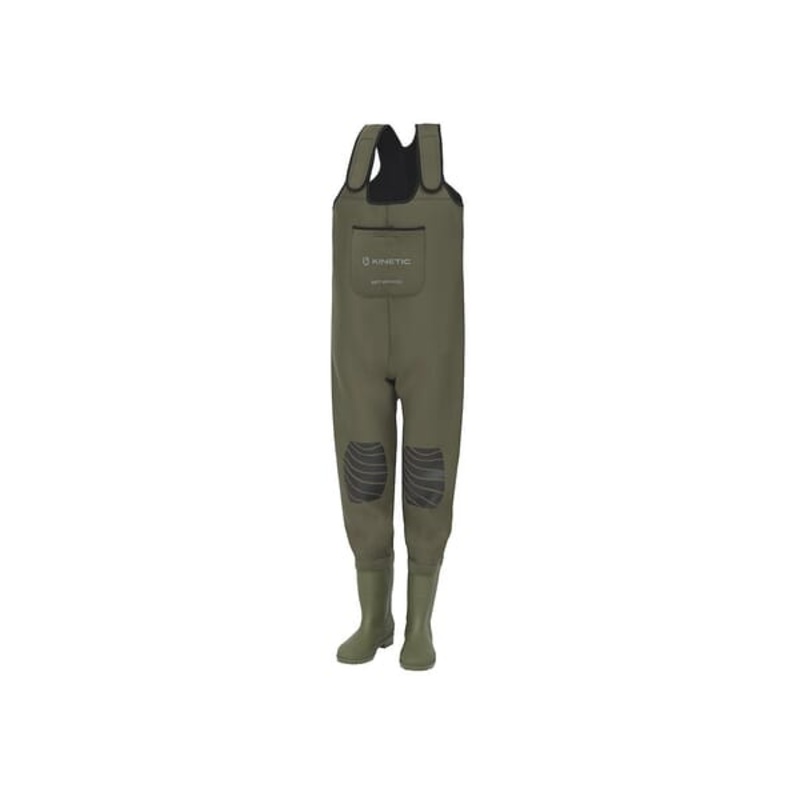 KINETIC NEOGAITER CHEST-HIGH WADERS – NEOPRENE – BOOTFOOT- CLEATED SOLE Olive 8-9 / 42-43