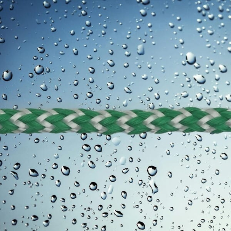 NO. 3 BRAIDED LEAD LINE (Price per 100M) Green / White 7mm