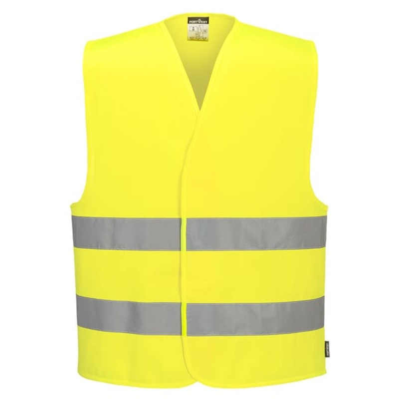 PORTWEST HI-VIS VEST – 2-BAND Yellow S/M