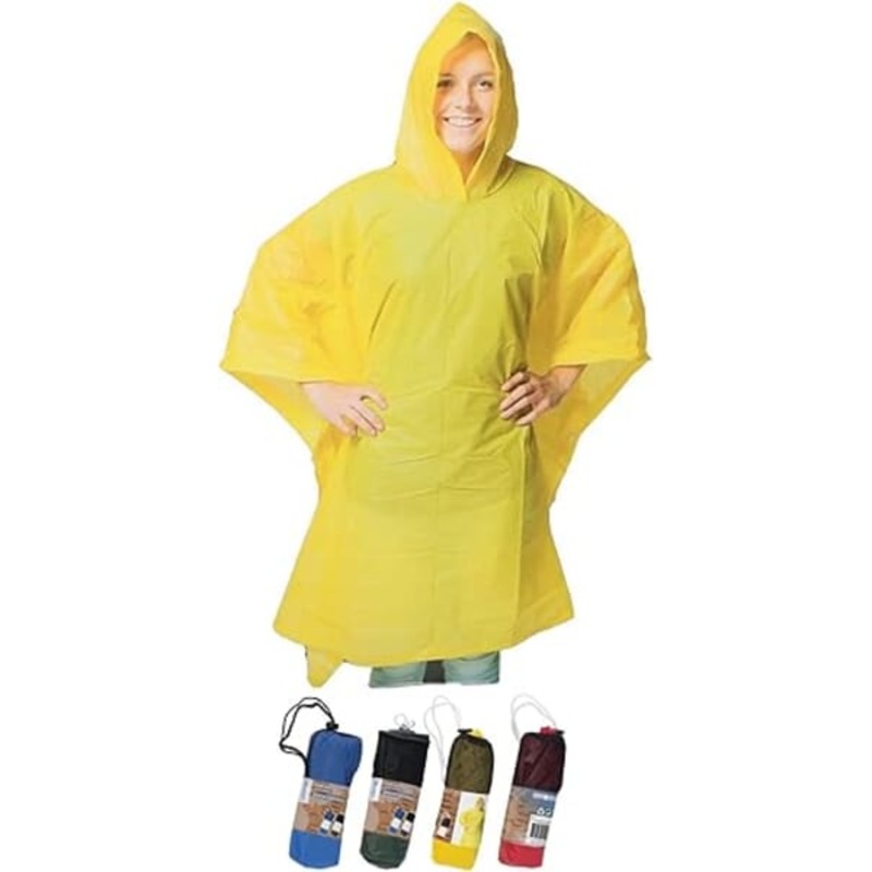 WATERPROOF PONCHO Assorted One Size