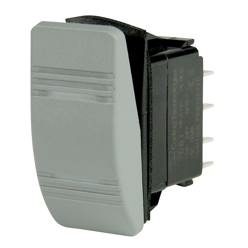 BEP DPDT Contura Switch – 2-Amber LEDs – Gray – ON/ON [1001812]