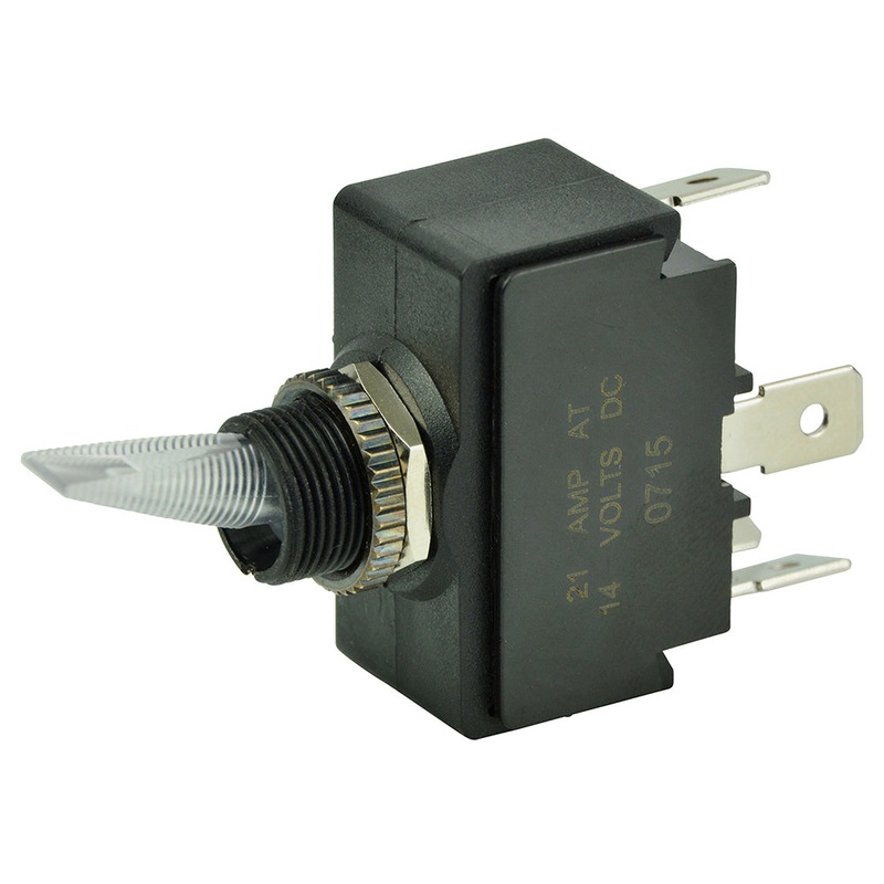 BEP SPST Lighted Toggle Switch – Red LED – 12V – ON/OFF [1001906]