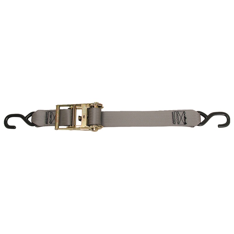 CargoBuckle Multipurpose Ratchet Strap Tie-Down w/S-Hooks – 2″ x 15 [F13758]