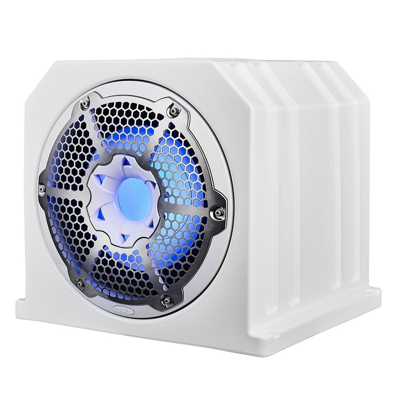 DS18 HYDRO 10″ Marine Sub Box w/RGB Lighting – White [NXL-10SUBLD/W]