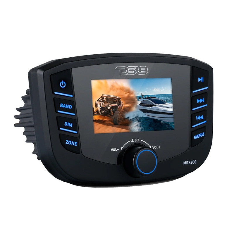 DS18 Marine Headunit TFT Screen – 3 Zones – 4V Output – Bluetooth – RDS 4×50 Watts [MRX300]