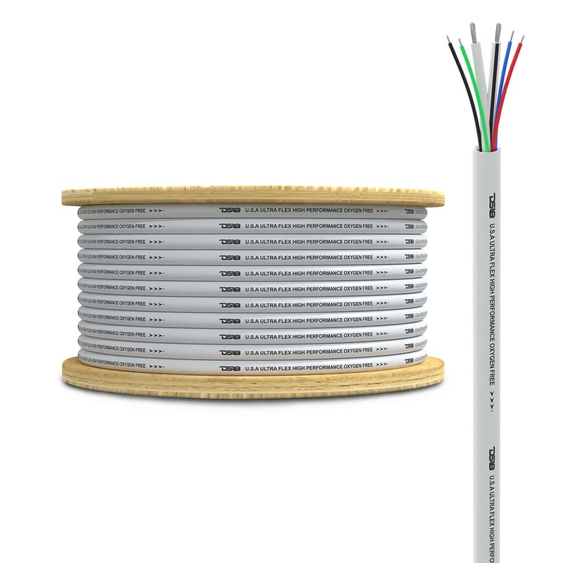 DS18 Marine Tinned OFC 18GA RGB Wire w/16GA Speaker Wire – 100 Spool [MOFC16/18GA-100SWRGB]