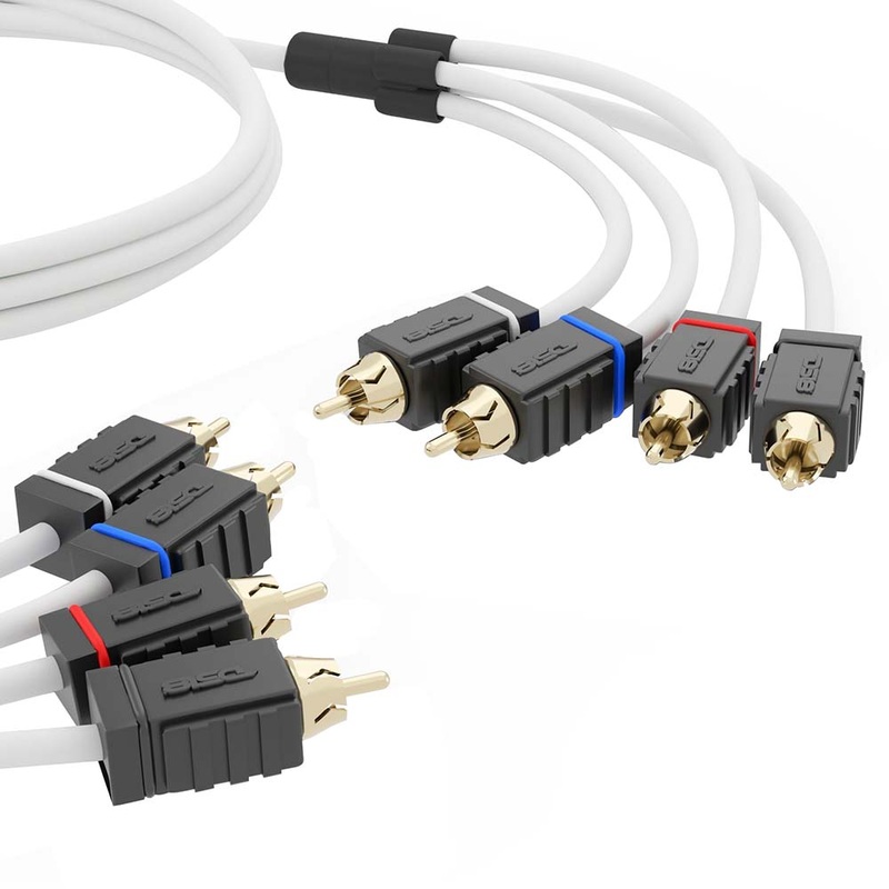 DS18 Marine Tinned OFC RCA Cable – 4 Channel – 6 [MOFCR-6FT.4CH]