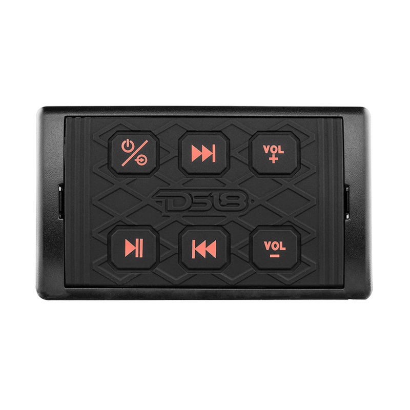 DS18 Marine Waterproof Bluetooth Streaming Audio Receiver Square Controller – f/Android  iPhone [BTRC-SQ]