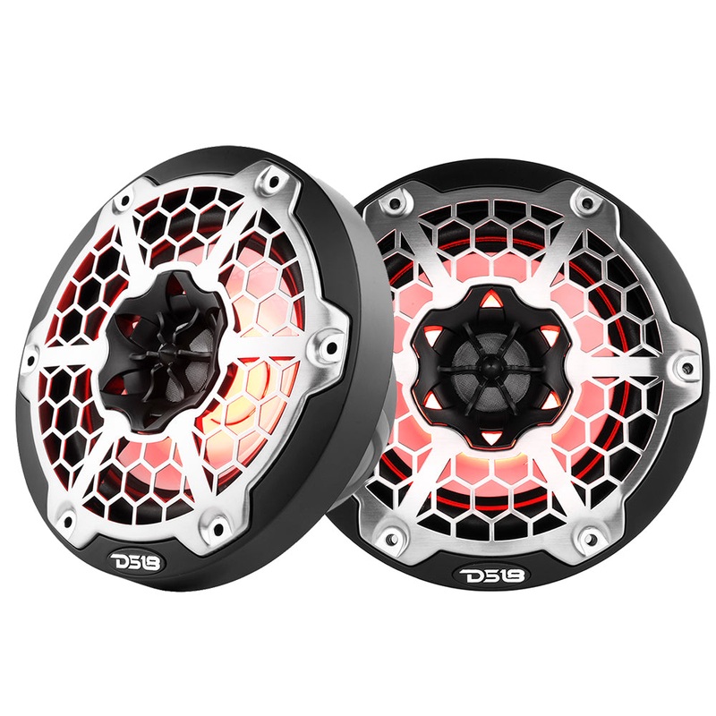 DS18 New Edition HYDRO 6.5″ 2-Way Marine Speakers w/RGB LED Lighting 300W – Black [NXL-6M/BK]