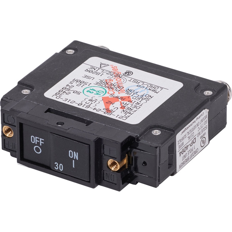 Blue Sea 7458 UL-489 Circuit Breaker – 30A Flat Rocker [7458]